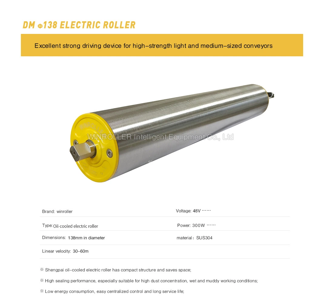 Dm138 Series Stainless Steel Conveyor Roller Drum Motor Motorized Pulley for Belt Conveyor